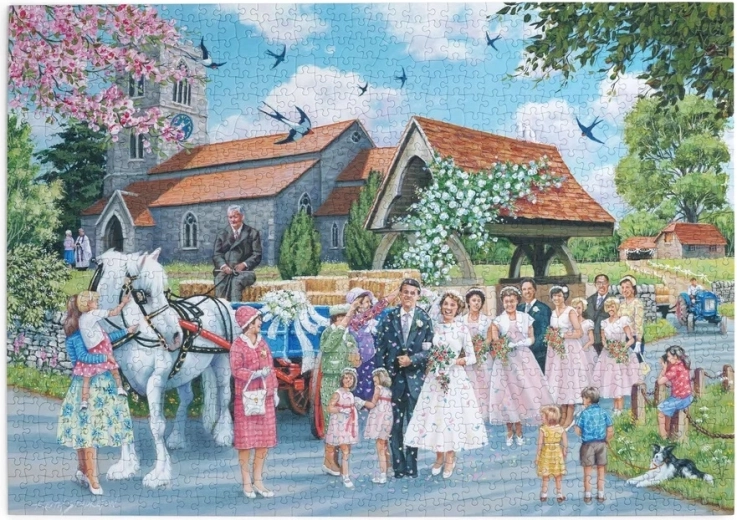 House of Puzzles Puzzle Boda rural de 1000 piezas