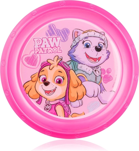Plato infantil 22 cm PAW PATROL rosa de plástico