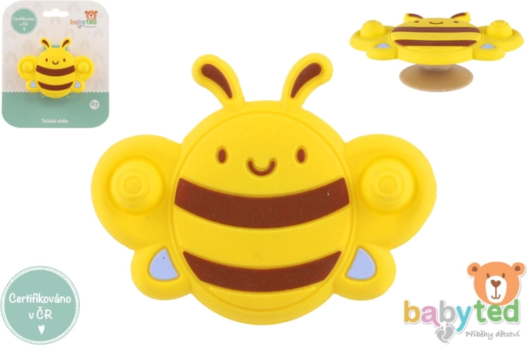 Abejita sensorial para bebés de silicona y plástico 9 × 7 cm