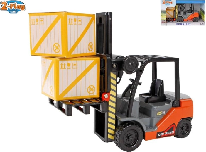 Carretilla elevadora 2-Play Traffic con mecanismo de inercia 20 cm