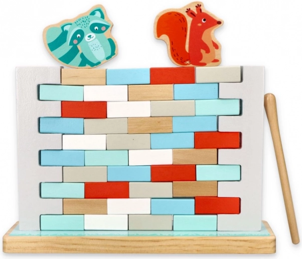 Juego de equilibrio de madera NO DERRIBES EL MURO