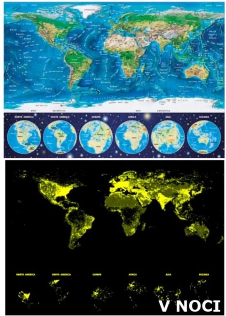 Puzzle luminoso Mapa del mundo 1000 piezas EDUCA