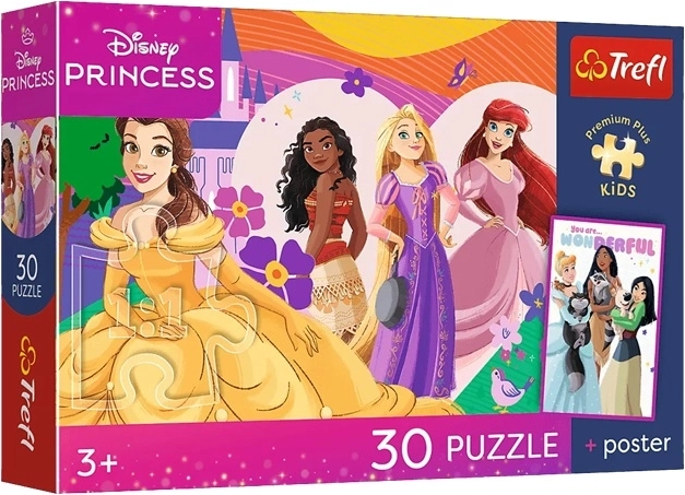 Puzzle Premium Plus Kids Princesas Disney y amistad 30 piezas