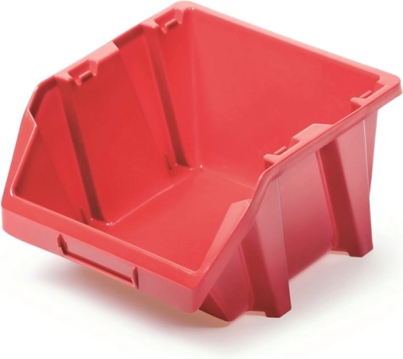 Caja de almacenamiento de plástico Bineer Short 144 × 118 × 84 mm, roja