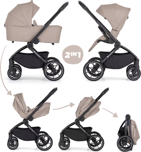 Petite&Mars cochecito combinado Scout 2v1 cappuccino cream