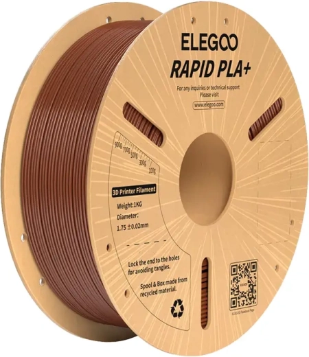 Filamento Elegoo rapid PLA+ marrón 1 kg 1,75 mm
