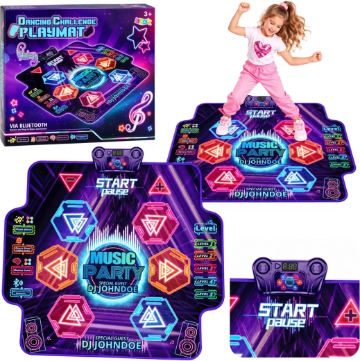 Alfombrilla de baile LED interactiva con Bluetooth y 5 niveles