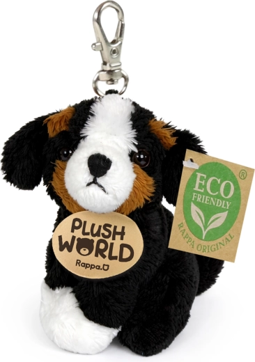 Llavero de peluche de perro de montaña bernés de 9 cm Eco-Friendly Plush World