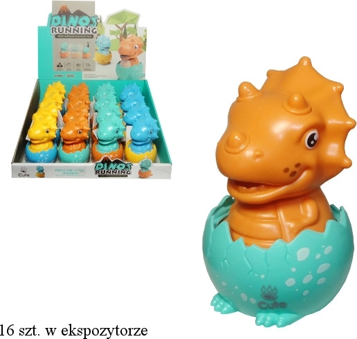 Dinosaurio en un huevito para niños pequeños con mecanismo de impulso