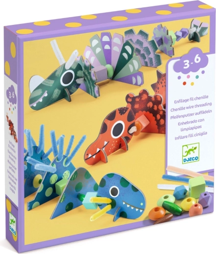 DJECO set creativo de ensartado dinosaurios