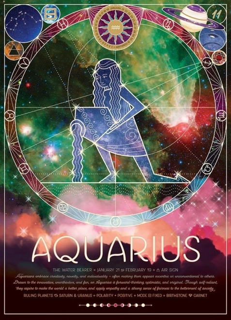 Puzzle Signo del zodiaco Acuario 500 piezas