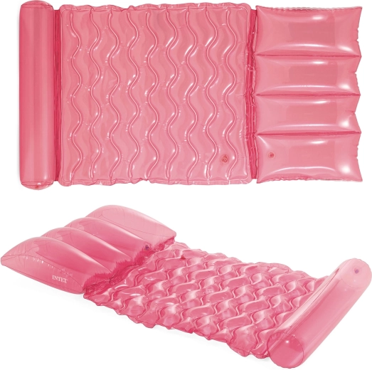 Tumbona hinchable de playa INTEX rosa 173 × 89 cm
