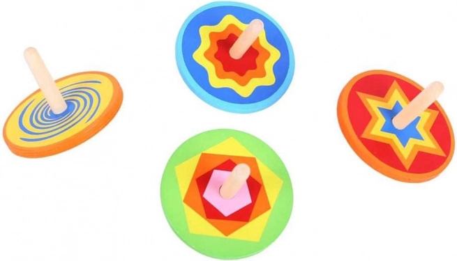 Peonza de madera de colores Bigjigs Toys