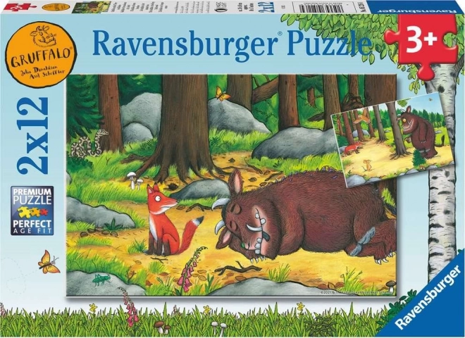 Puzzle Ravensburger Gruffalo y animales en el bosque 2×12 piezas