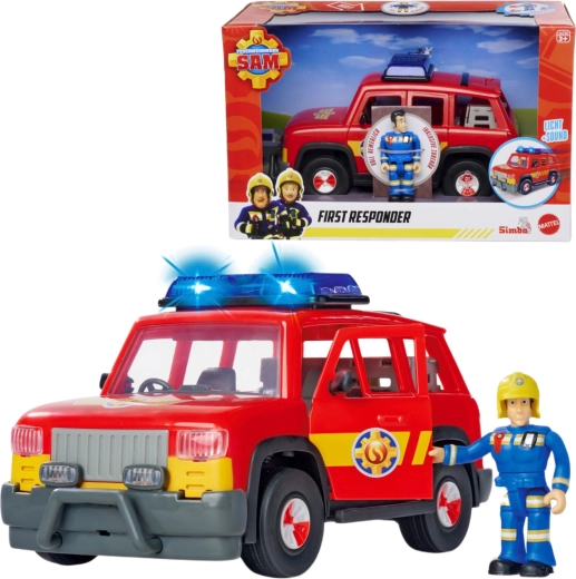 Bombero SAM vehículo de rescate 4x4 de 19 cm con figura de Elvis
