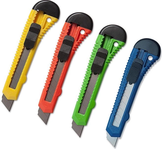 Cúter de segmentación CONCORDE 18 mm, grande – surtido de colores