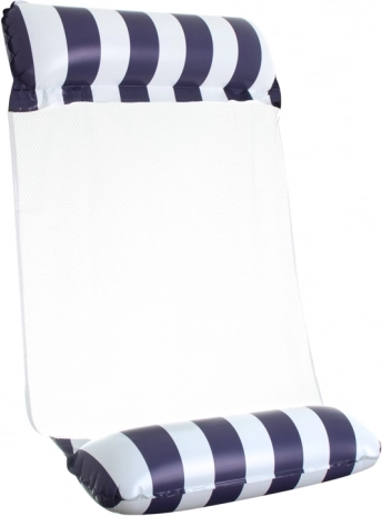 Sillón hamaca hinchable para agua y piscina 120 × 70 cm, azul oscuro