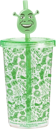 Taza de Shrek con pajita