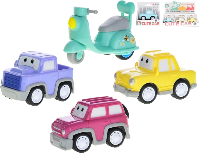 Cochecito con retroceso 7,5 cm – mini vehículo de plástico para niños
