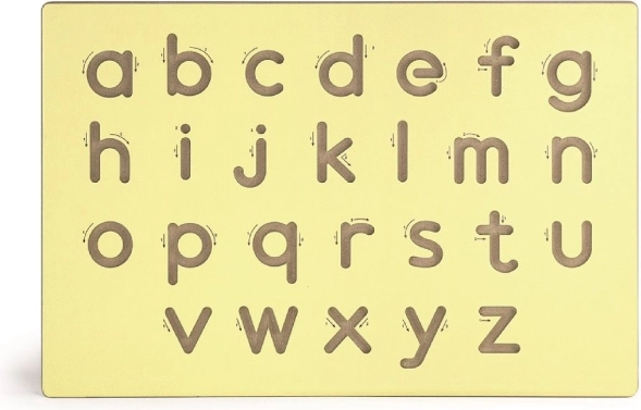 Panel intercambiable con letras minúsculas