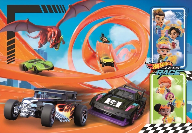 Puzzle Hot Wheels 104 piezas Super Kolor