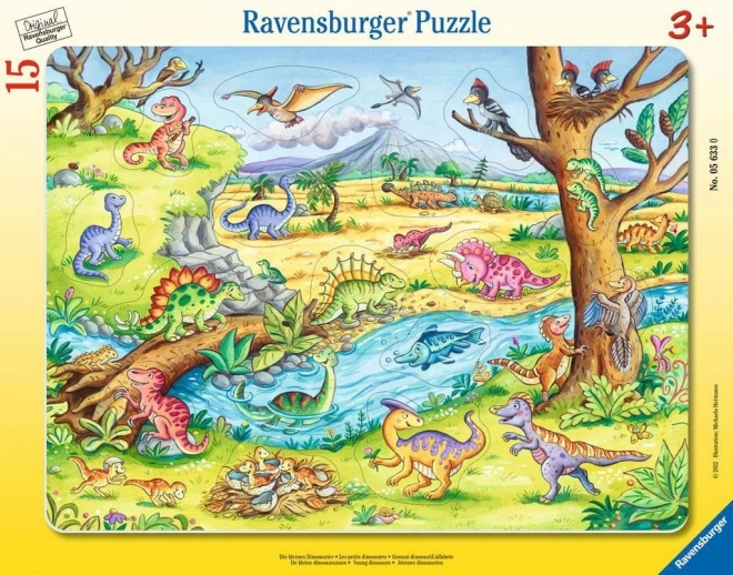 Puzzle encajable de Dinosaurios de 15 piezas