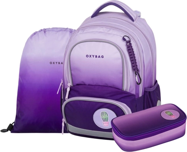 Set escolar Oxybag Oxy Next Purple de 3 piezas