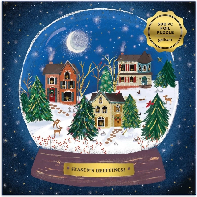Puzzle bola de nieve invernal de 500 piezas