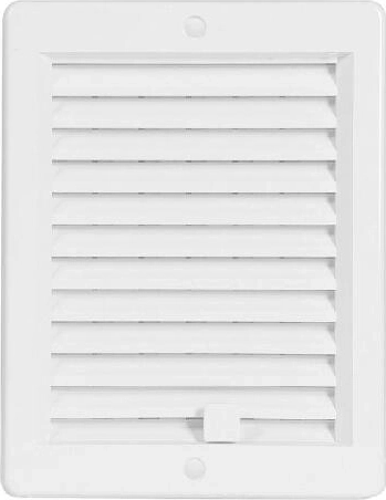 Rejilla de ventilación con persiana 150 × 200 mm, blanca
