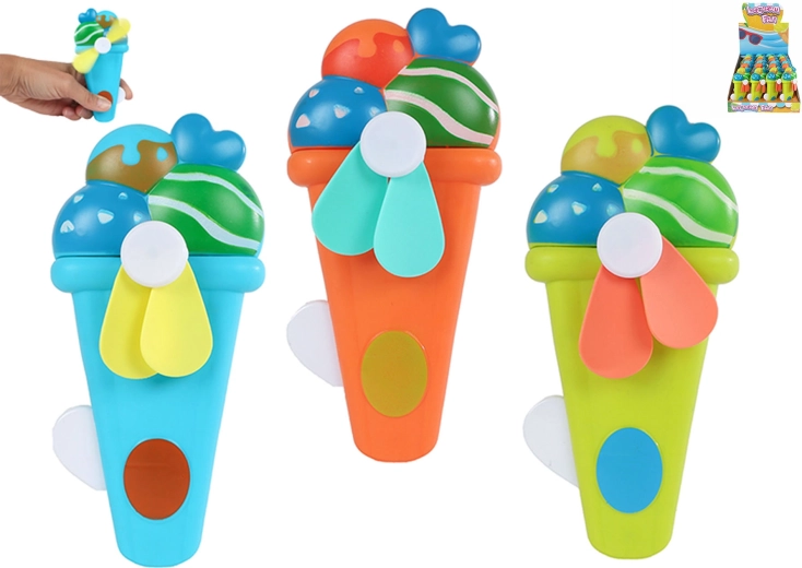 Ventilador de mano infantil con forma de helado