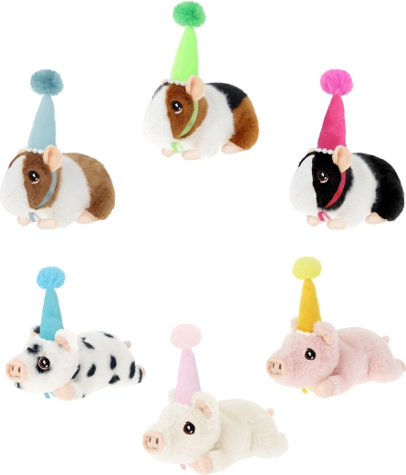 Cerdito Keeleco de fiesta con gorro, 15 cm, surtido - 1 unidad