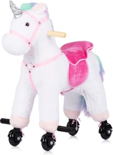 Unicornio de peluche Chipolino con ruedas