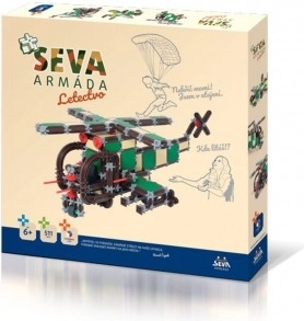 Set de construcción SEVA ARMÁDA Aviación de plástico, 511 piezas en caja 35x33x5 cm