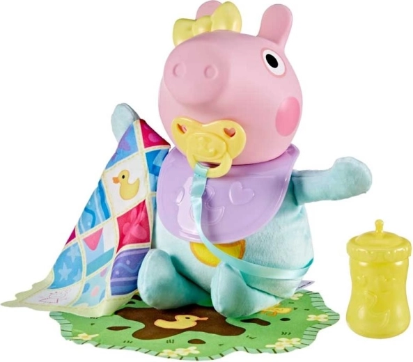 Peppa Pig, bebé interactivo Evie, muñeca de peluche de 28 cm
