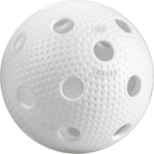 ACRA pelota de floorball Freez Ball Official blanca con certificación IFF - 1 unidad