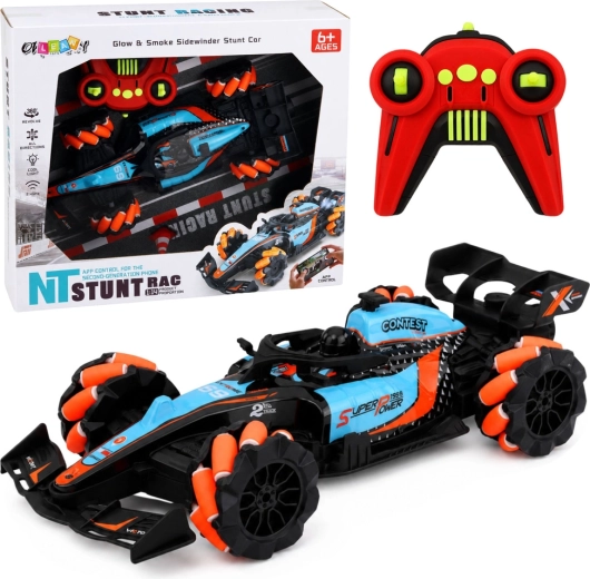Coche RC de carreras acrobático 4WD con giro 360° y luces 1:14