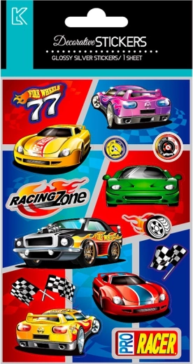 Pegatinas de coches de carreras para niños