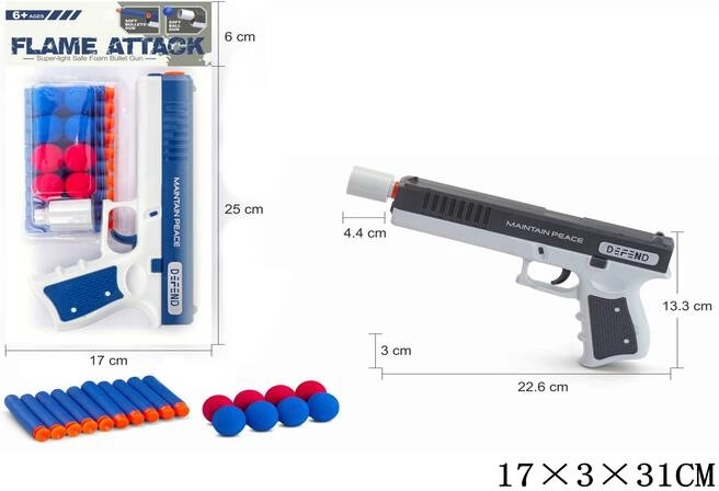Pistola para dardos de espuma