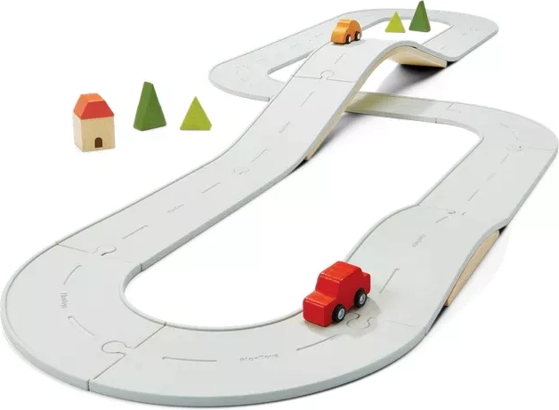 PlanToys set de carretera y vías de doble cara