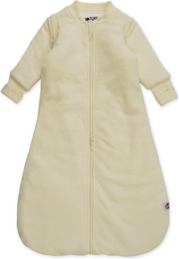 Saco de dormir con mangas Lodger Hopper Sleeves Rib Crema talla 50/62