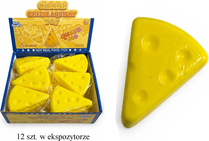 Gniotek antiestrés apretable con forma de queso (triángulo)