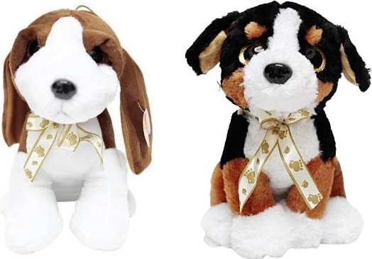 Perrito de peluche con lazo – mediano
