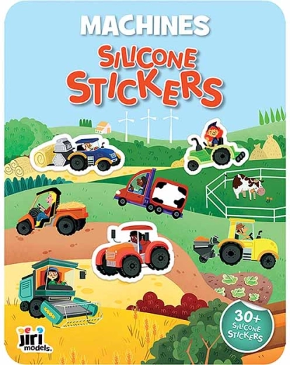 Juego con pegatinas de silicona Tractores