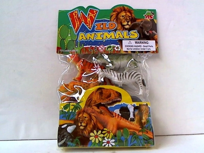 Set de figuras de animales salvajes 6 uds 12 cm