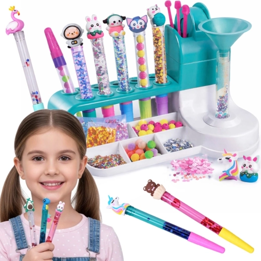 Set creativo para fabricar bolígrafos con purpurina con organizador: más de 50 accesorios