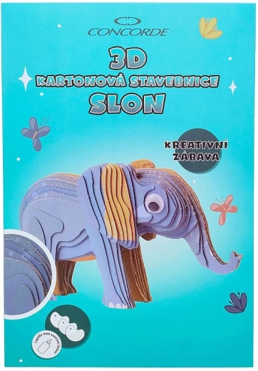 Maqueta 3D de cartón: elefante