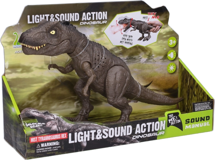 Dinosaurio que echa humo con efectos 34 cm