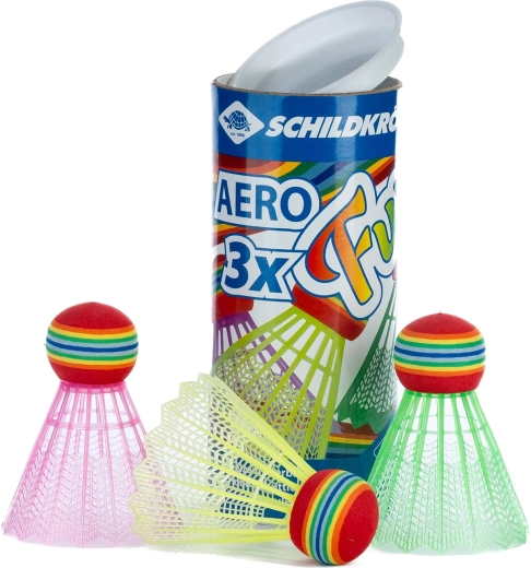 Volantes de bádminton SCHILDKRÖT Aero Fun, 3 uds