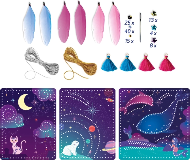 Lovely Box deseos bordados – set creativo para postales bordadas