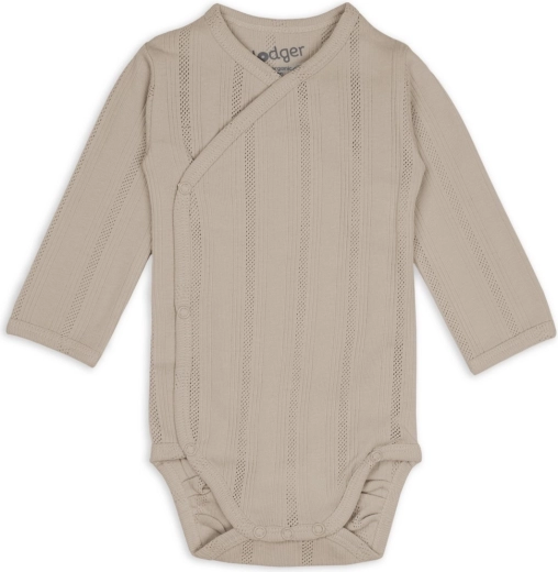 Body para bebé Lodger de manga larga pointelle shell, talla 62